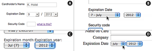 Credit-card-expiration-fields in Fundamental Guidelines Of E-Commerce Checkout Design